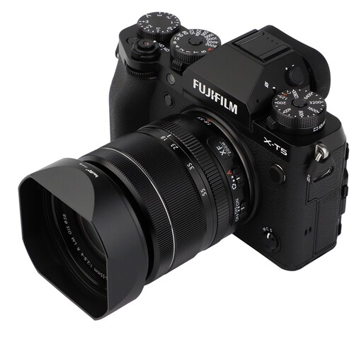 号歌 富士 XF 18-55mm F2.8-4 镜头 XT5配件新款方形金属遮光罩 - 图1