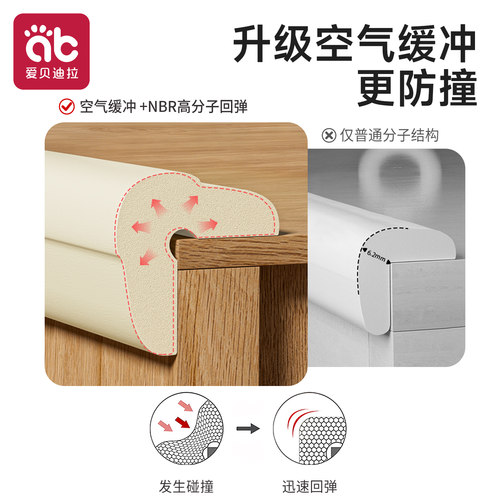 墙角防撞条软包儿童环保无毒婴儿包边保护角宝宝桌子窗磕碰撞海绵 - 图1