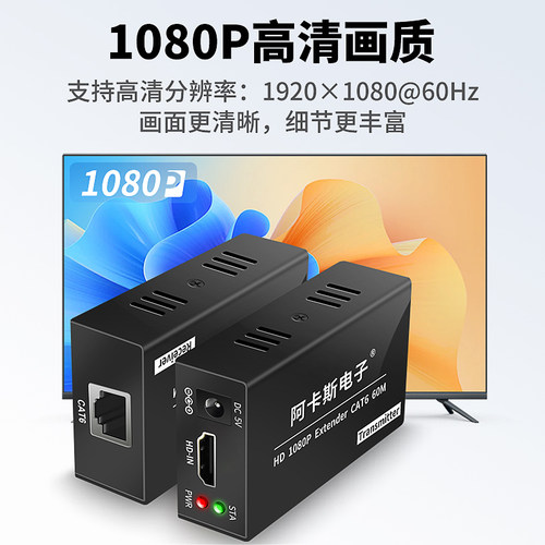 高清HDMI网线延长器网络转RJ45信号放大增强器传输器60米120米200米KVM音视频1080P可过交换机4K无损 - 图2