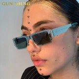 Xiaohongshu ins, та же самая модель лучшая ощущение металлической квадратной нишевые солнцезащитные очки женские поляризованные солнцезащитные очки