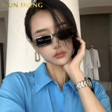 Xiaohongshu ins, та же самая модель лучшая ощущение металлической квадратной нишевые солнцезащитные очки женские поляризованные солнцезащитные очки
