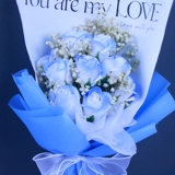 Интернет -знаменитость разбито День учителей Ice Blue, чтобы отправить учителя Роуз Букеты звезд, чтобы отправить подруги и подруги подарки на день рождения для вечных цветов