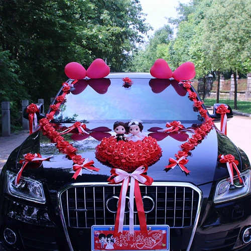 Свадебный автомобиль декоративный набор свадебная команда автомобиль цветочный мастер свадебный набор автомобилей еда цветок