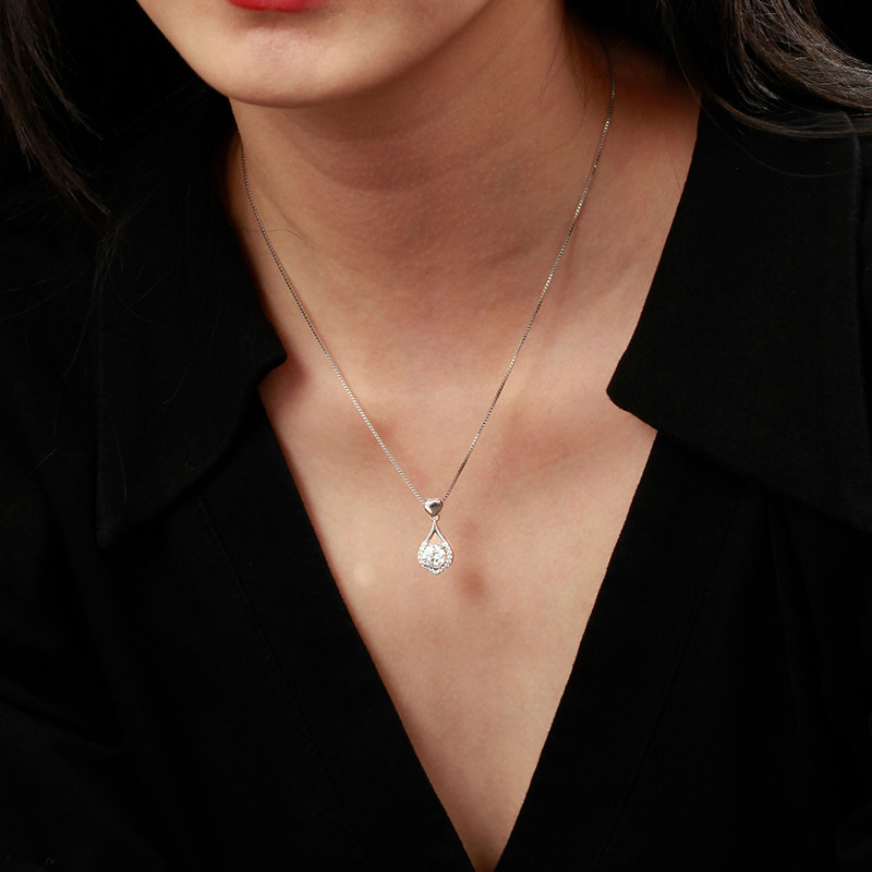 诗美洛女正品天使之泪吊坠纯银项链 诗美洛项链