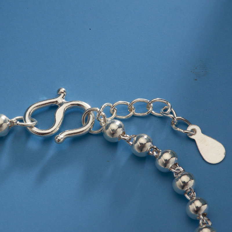 诗美洛貔貅佛珠链足银转运珠手串 诗美洛手链