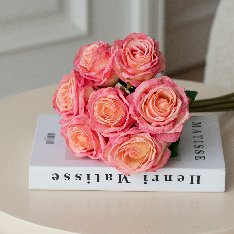 南十字星 法式玫瑰仿真花客厅假花摆设干花餐桌花摆花高级仿生花,淘宝优惠券,粉丝福利购,淘宝优惠卷