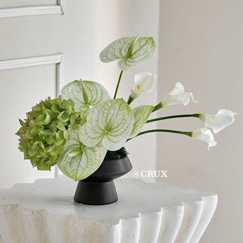 高级感逼真盆栽植物仿真花艺摆件绿植室内盆景蝴蝶兰客厅假花摆件 - 图0