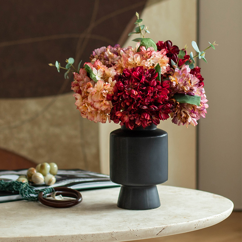 南十字星 欧式仿真花绣球花焦边客厅假花绢花餐桌花摆设干花装饰 - 图3