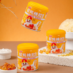 喜多多鲜炖桃胶银耳羹即食银耳羹0添加食品营养早餐代餐下午茶