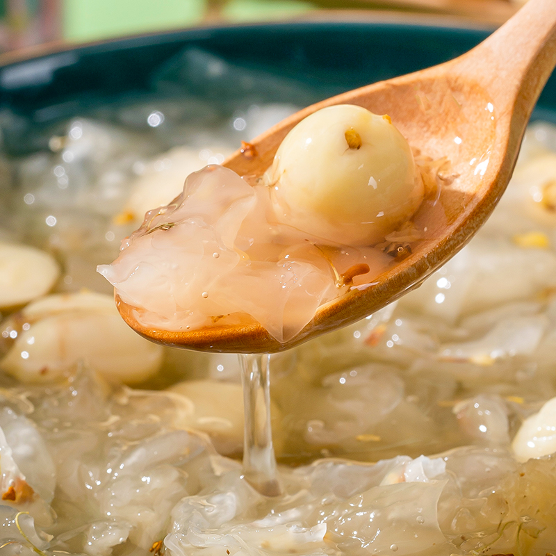 喜多多鲜炖银耳莲子羹桂花0添加0脂代餐营养早餐即食零食水果罐头-图0