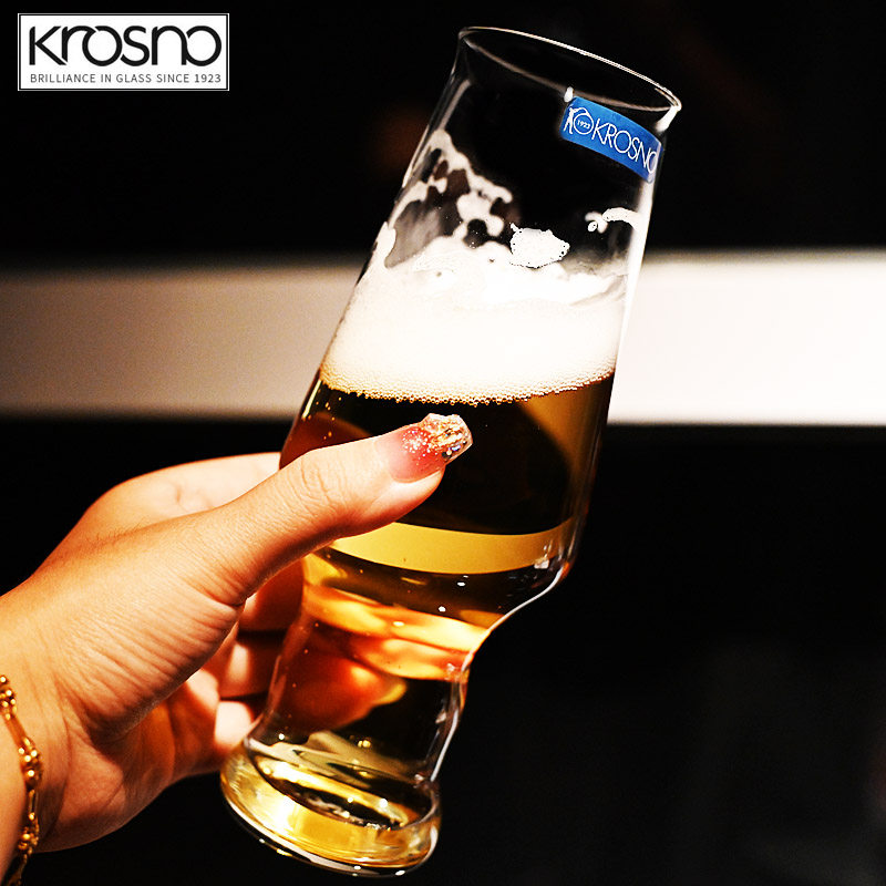 KROSNO欧洲进口水晶玻璃IPA啤酒杯餐厅用淡色艾尔精酿啤酒杯400ml,淘宝优惠券,粉丝福利购,淘宝优惠卷