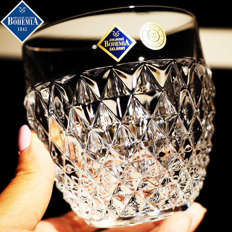 捷克BOHEMIA进口水晶玻璃威士忌洋酒杯白兰地杯家用啤酒果汁杯子,淘宝优惠券,粉丝福利购,淘宝优惠卷