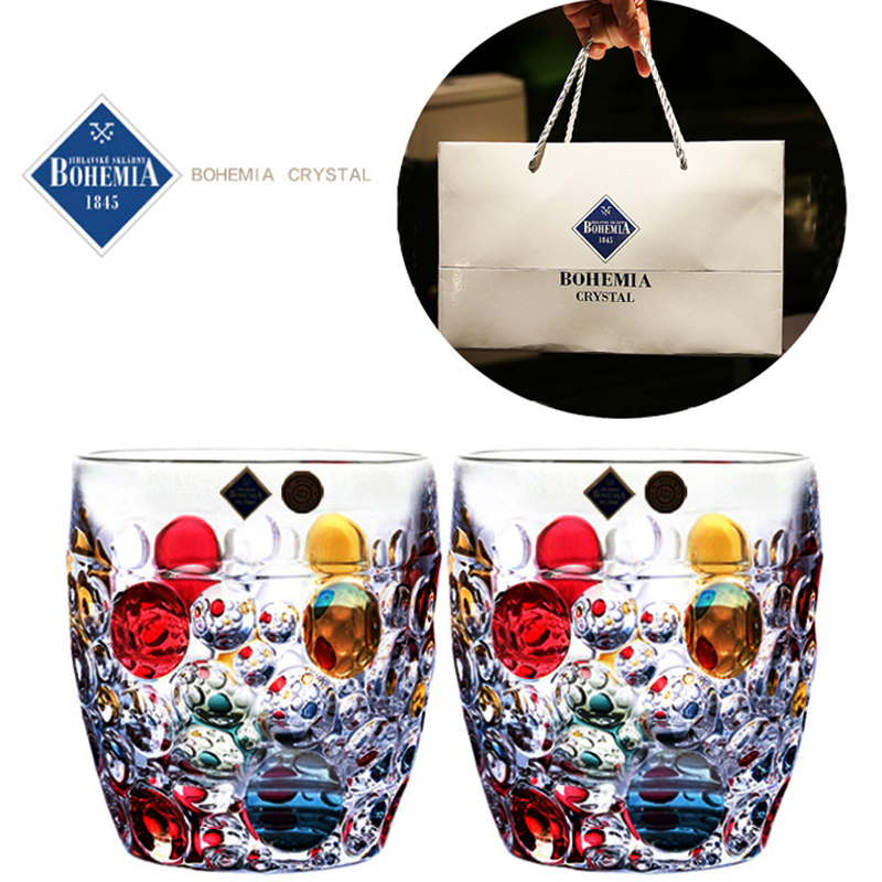 捷克BOHEMIA进口水晶玻璃对杯xo威士忌杯水杯果汁洋酒杯子2只礼盒,淘宝优惠券,粉丝福利购,淘宝优惠卷