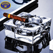 Czech BOHEMIA crystal thick bottom square ashtray Home Living room Light and luxurious office Cigar Eurostyle Pendulum