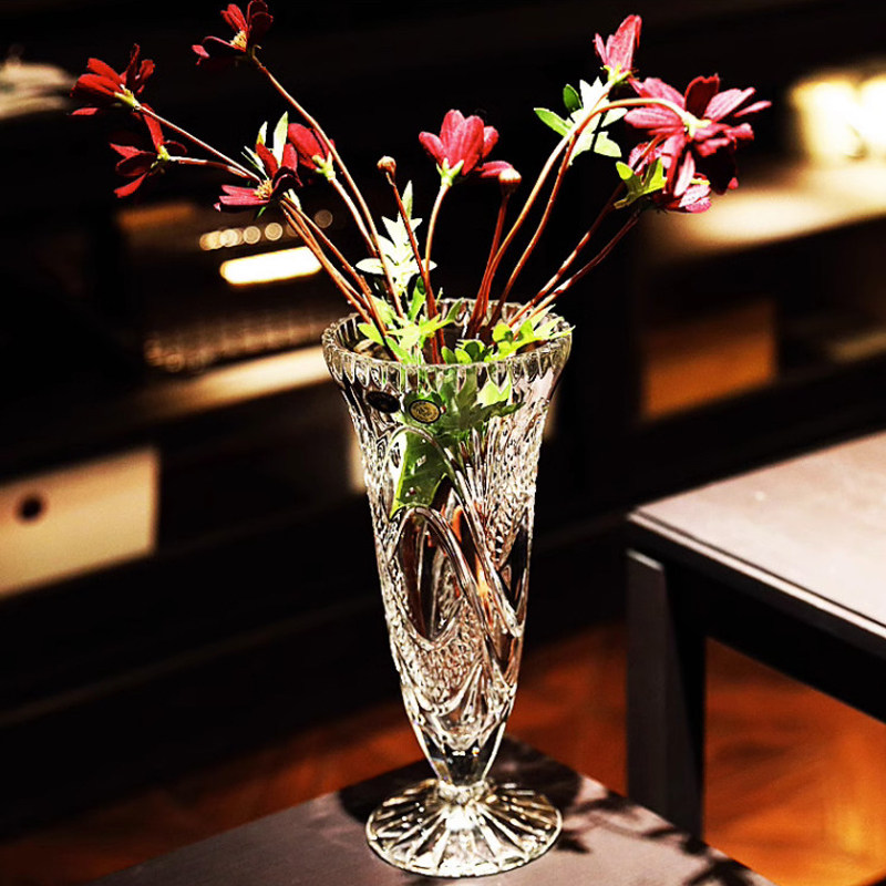 捷克BOHEMIA进口水晶玻璃复古床头柜小号餐桌插花瓶家用装饰摆件,淘宝优惠券,粉丝福利购,淘宝优惠卷