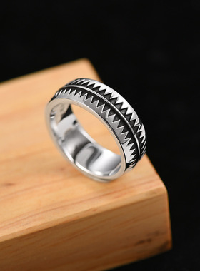 高桥盾锯齿戒指高桥吾郎风格S925