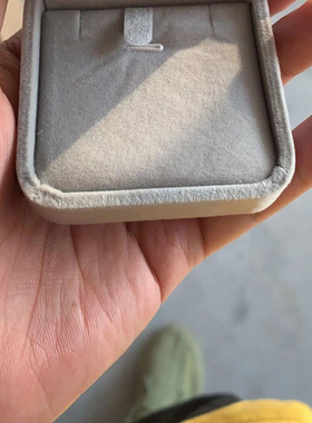 淡水珍珠包装盒批发灰色绒布吊坠