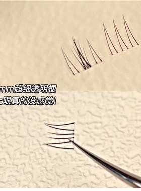 萌睫尚品小野猫下睫毛小猫耳假睫毛仿真单簇自然懒人三部曲新手
