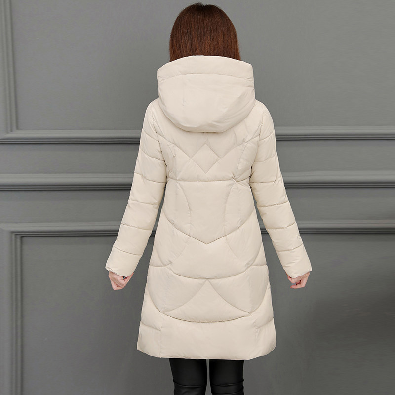 中长款冬季连帽刺绣大码装棉服 媚娇兰大码女装