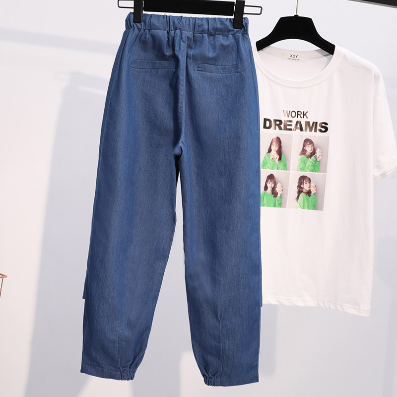 超胖大码女装230斤大码胖mm哈伦裤 媚娇兰大码女装