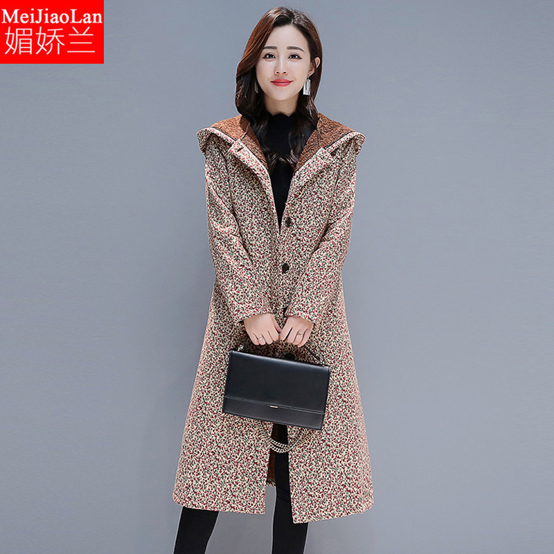 中国风棉麻秋冬大码女装妈妈风衣 媚娇兰大码女装