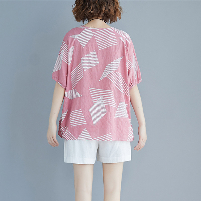 大码女装短袖夏装加肥加大遮肚t恤 媚娇兰大码女装