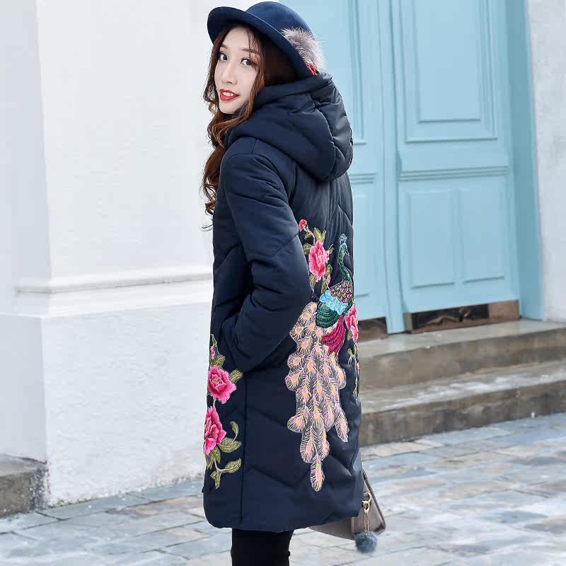 媚娇兰宽松型长袖连帽民族现货棉衣 媚娇兰棉衣/棉服