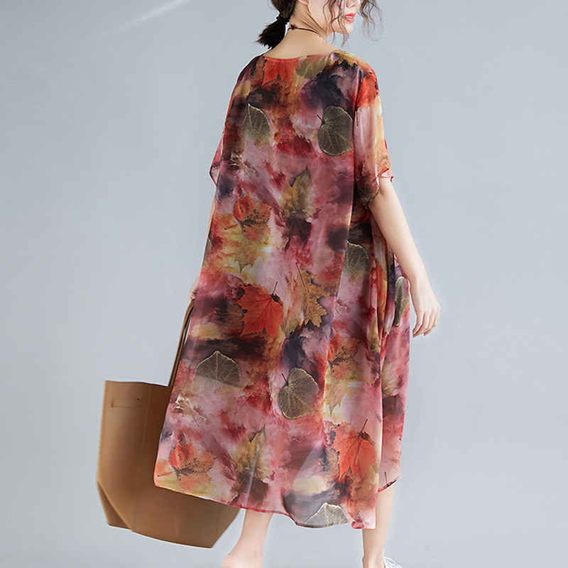 260斤大码夏加肥加大宽松雪纺遮肉 媚娇兰大码女装