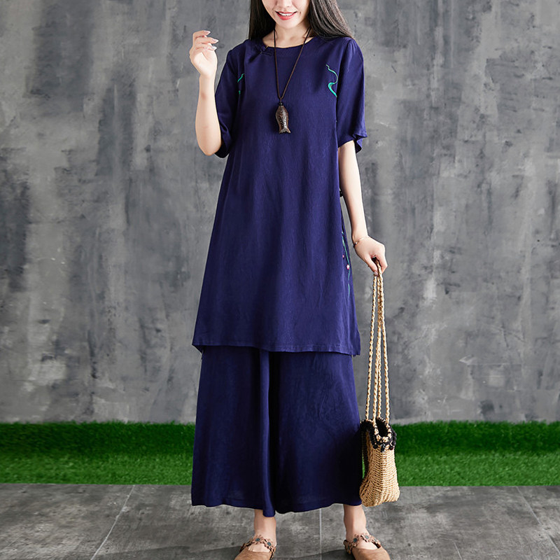 大码中国风短袖胖mm显瘦复古旗袍 媚娇兰大码女装