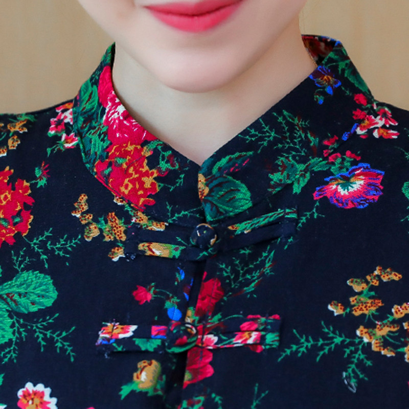 碎花民族风连衣裙 媚娇兰连衣裙