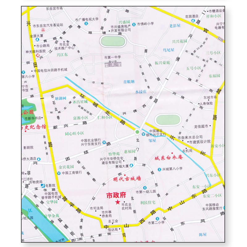 新版 兴宁市交通旅游地图 折叠双面 旅游 交通路线查看 详细至城区地图 约87*57cm 旅游景点 当地概况 - 图3