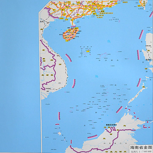 【高清哑光】海南省地图挂图 海南地图约1.4*1米 家用办公室地图挂图 防水覆膜 行政/交通/旅游/河流/机场 详情到村镇中心 - 图1