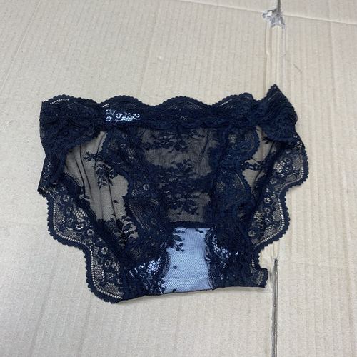 出口underwear性感蕾丝高腰舒适透气三角内裤开叉抗菌性感花边 - 图1