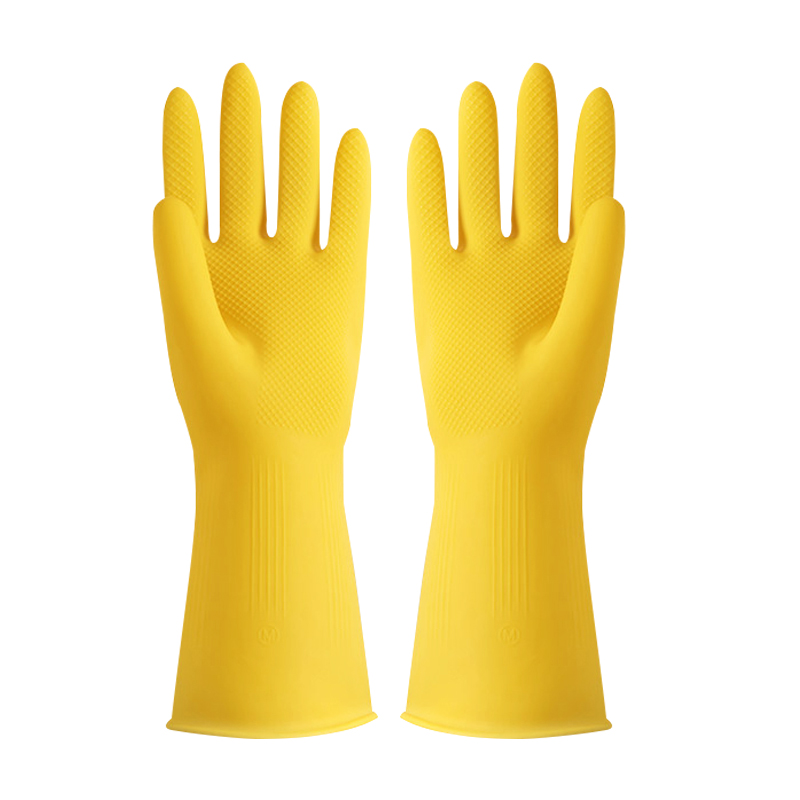橡胶劳保防水洗衣家务厨房乳胶手套 福人吉利家务手套