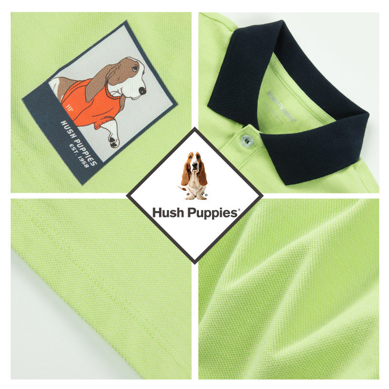 Hush Puppies 暇步士 纯棉 男童翻领撞色短袖POLO衫 双重优惠折后￥69包邮 105~170码4色可选