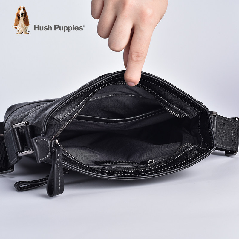 暇步士新款真皮青年男士竖款单肩包 暇步士箱包男士包袋