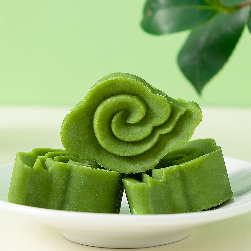 张大酥抹茶绿豆糕老式正宗桂花味饼传统糕点中式茶点宋代点心零食-图3