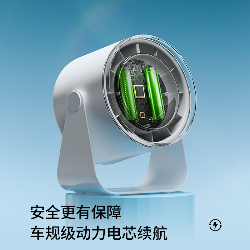 【智能数显】小风扇桌面电风扇办公室桌上静音小型宿舍usb大风力迷你台式制冷充插电两用超长续航空气循环扇 - 图2