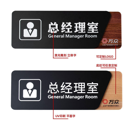 办公室门牌标识牌定制总经理室创意科室牌公司部门牌洗手间卫生间男女厕所指示牌亚克力标示牌个性提示牌订做 - 图2