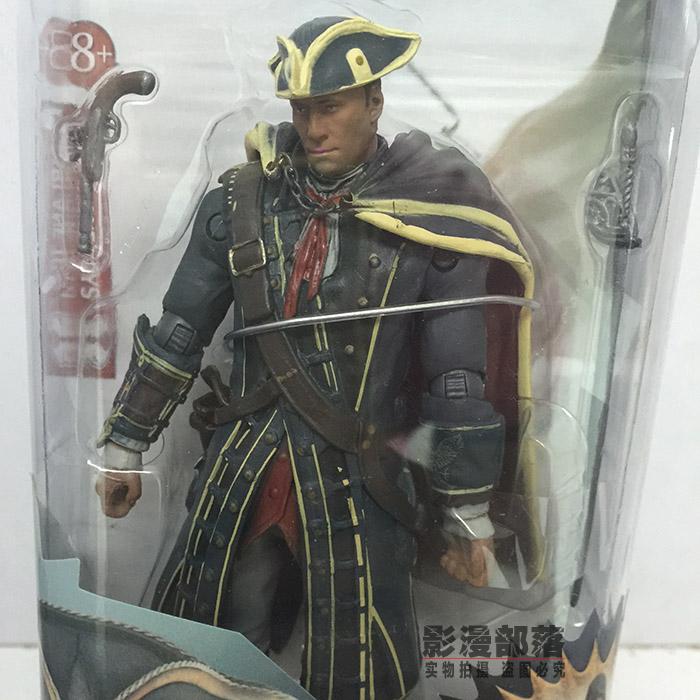 麦克法兰 刺客信条4黑旗 康纳 爱德华肯维 6寸可动人偶手办模型 - 图0