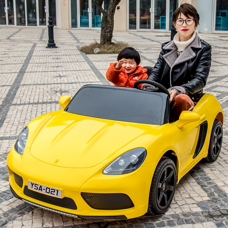 亲子车双人座电动汽车遥控玩具车 乐仔儿童电动车