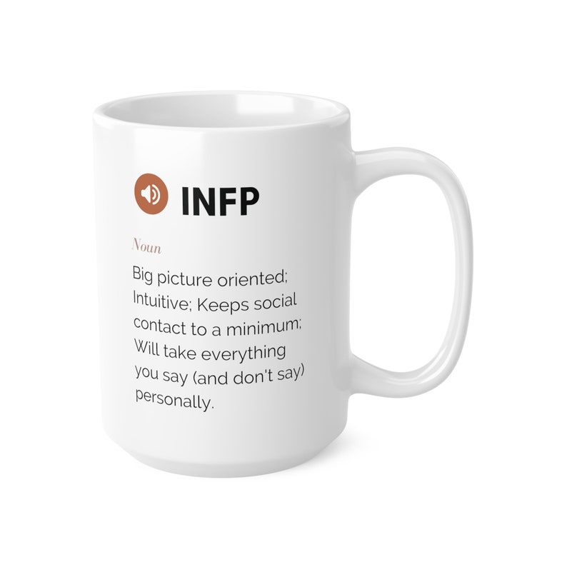 MBTI定义杯INFP人格测试杯送礼星座英文陶瓷陶瓷马克杯杯子礼物杯