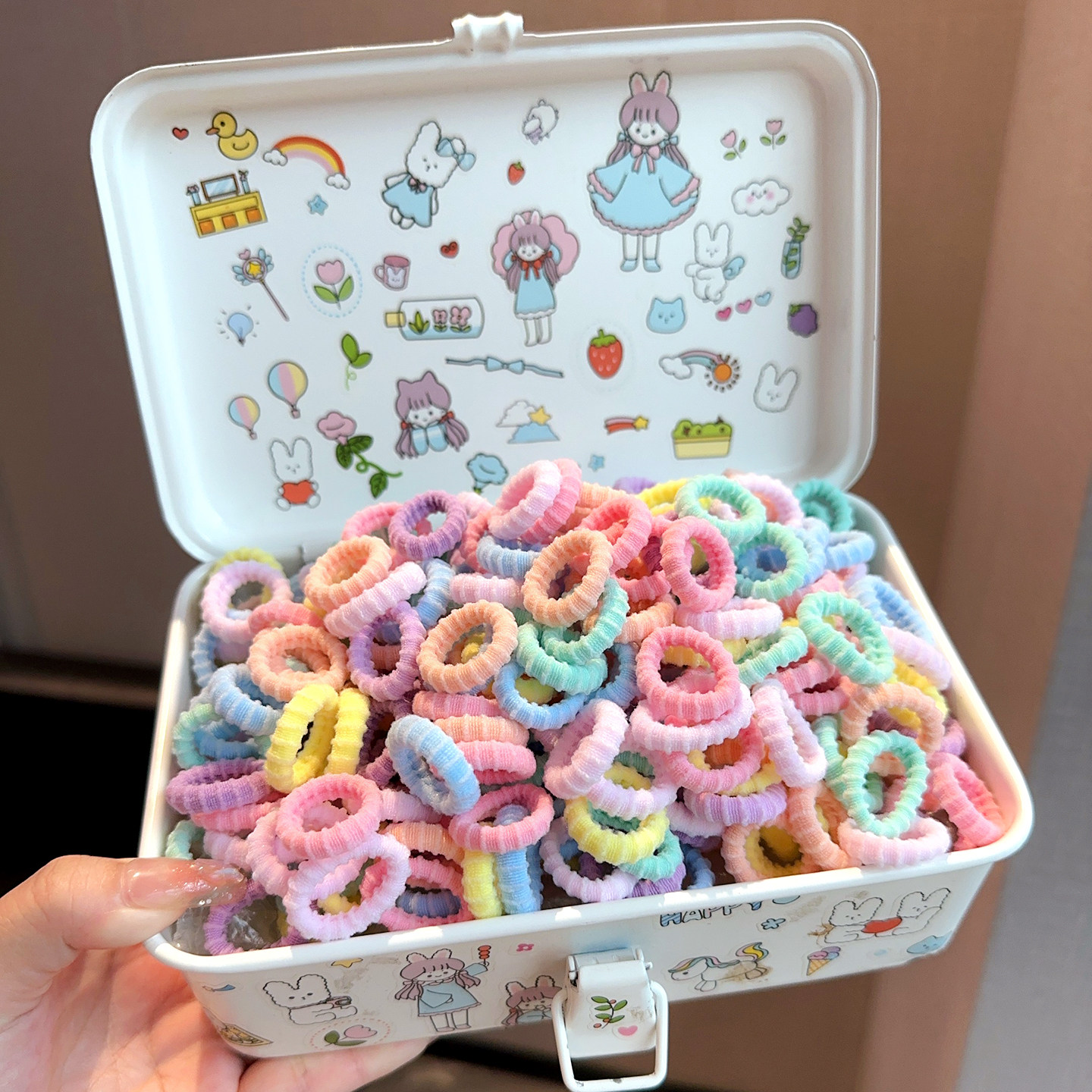 儿童皮筋螺纹发圈宝宝不伤发毛巾圈高弹力小女孩女童扎头发橡皮筋,淘宝优惠券,粉丝福利购,淘宝优惠卷