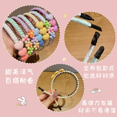 Детский ободок, челка, нескользящие зубчатые шпильки для волос