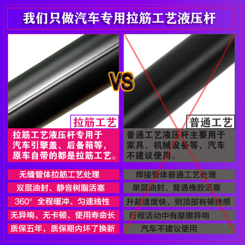 纳智捷优6引擎盖液压杆改装U6发动机支撑 纳智捷5URX后备箱伸缩杠 - 图2