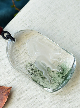 绿幽灵水晶十二生肖羊吊坠饰品