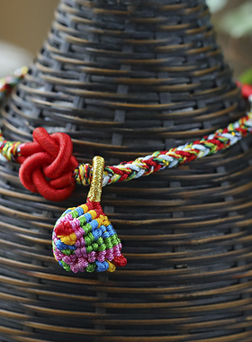 手工编织成品婴儿端午节五彩绳