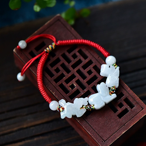 Изумрудный браслет из красной нити, регулируемый аксессуар подходит для мужчин и женщин, 2022