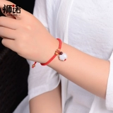 Изумрудный браслет из красной нити, плетеный оберег на день рождения ручной работы, регулируемый аксессуар для влюбленных, 2023