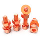 Copper hexagonal screw matching flat elastic mother